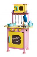 Thumbnail Wooden Play Kitchen complete with 14 kitchen utensils and play food accessories