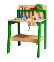 Thumbnail Two-tier solid wooden tool bench complete with 17 accessories