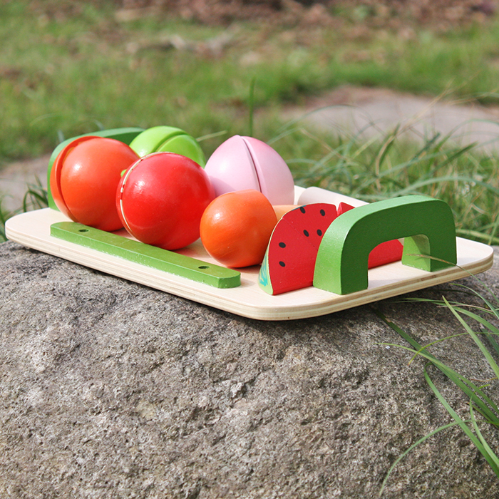 9 piece Wooden Fruit play set