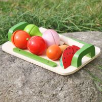 Thumbnail 9 piece Wooden Fruit play set