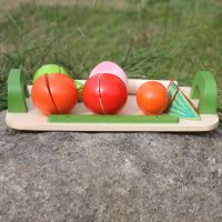 Thumbnail 9 piece Wooden Fruit play set